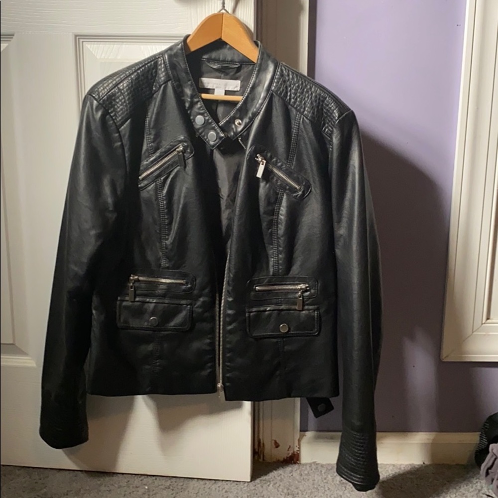 New York and Company Moto style leather  jacket